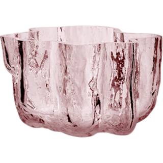 Crackle Lysestage 5,8 cm, rosa