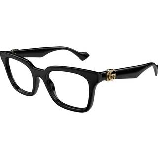 Gucci Kvinde GG1728O 001 Optiske stel Injiceret Sort Transparent Firkantet