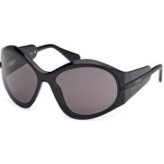MAX&Co Kvinde MO0113 01A Solbriller Injiceret Sort Røg Maske Normal