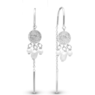 Christina Jewelry Long Dazzling imprint øreringe i sølv