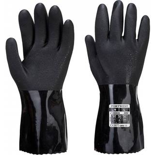 ESD pvc kemi handske - Sort (Størrelse: M)