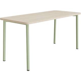 Bord Add 590, 1800x800 mm højde 900 mm med hvidpigmenteret eg, grønt stel