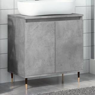 badeværelsesskab 58x33x60 cm konstrueret træ betongrå
