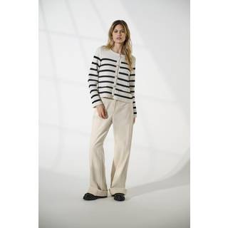 ONLY Onllaura Life Ls O-neck Cardig Cloud Dancer/W Black M