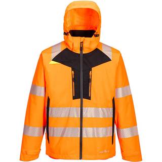 DX4 hi-vis 4i1 jakke - Orange/Sort (Størrelse: M)
