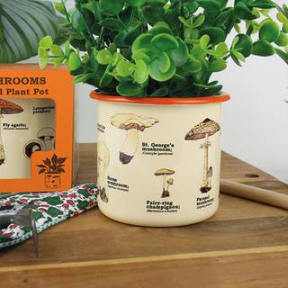 Gift Republic Flowerpot In Enamel Mushroom - Potteskjuler