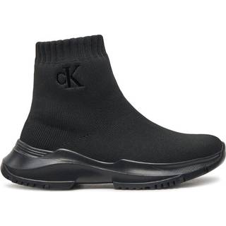 Kids High-Top Sock Trainers - Black - 28