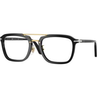 Persol Unisex PO0204V 95 Optiske stel Acetat Sort Transparent Firkantet Normal