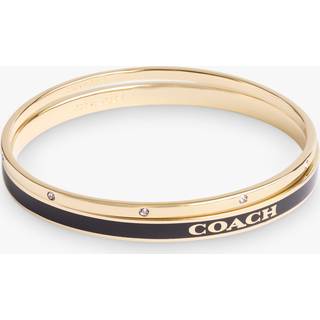 COACH Guld Tone Signature Duo Bangle Boxed SetEn