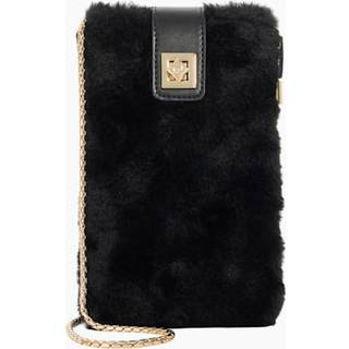 Dune London Dune London Black Snug Faux Fur Phone Cross-Body Bag