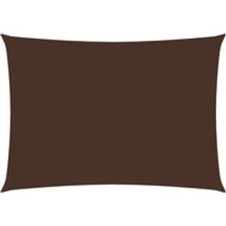 solsejl 3x4 m rektangulær oxfordstof brun