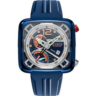 Nubeo NB-6096-03 Herrenuhr Ecliptic Dual Time 45mm 5ATM