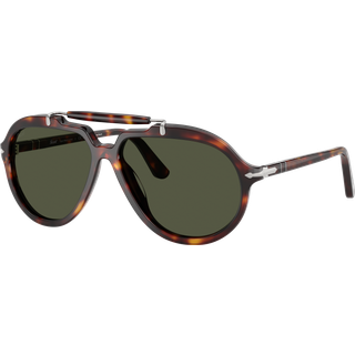 Persol Unisex PO0202S 24/31 Solbriller Acetat Skildpadde Grøn Firkantet Normal