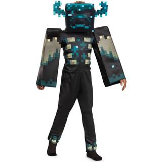 Forklædning Minecraft Warden Costume Official Deluxe Minecraft-kostume til børn med hovedstykke og jumpsuit børnestørrelse (4-6)