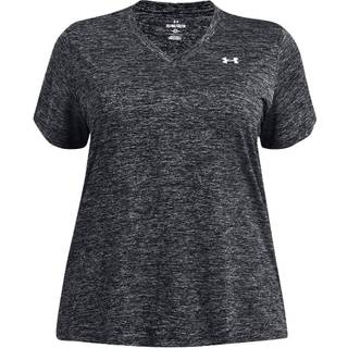 Under Armour Tech™ Twist Women's V-Neck Short Sleeve Black / White 3X