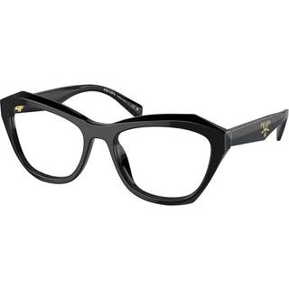Prada Kvinde PR A20V 16K1O1 Optiske stel Acetat Sort Transparent Sommerfugl Normal
