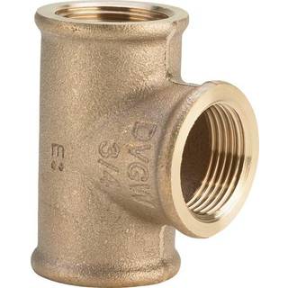 Viega T-stykke 3/4" x 1/2" x 1/2" rødgods