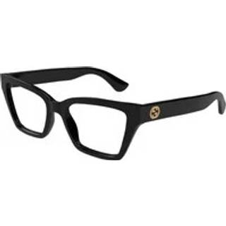 Gucci Kvinde Gucci GG1715O 001 Optiske stel Injiceret Sort Transparent Cat Eye