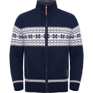 Gridarmor Men's Snøstjerne Full Zip Ullgenser Navy Blazer, L
