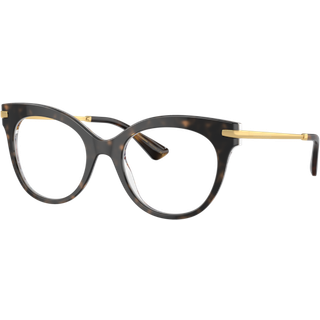 Dolce & Gabbana DG3392 3217 52 Briller Kvinder Tortoiseshell - Dark Tortoise On Carretto Print - 52mm