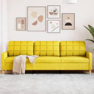 3-personers sofa 210 cm stof lysegul