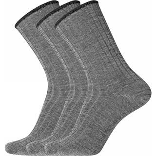 Dovre 3-pak Wool No-Elastic Socks - Grey - Str 45/48