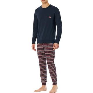 Schiesser X-Mas Long Pajamas - Blue/Red - 50