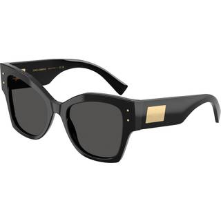 Dolce & Gabbana Kvinde DG4478 501/87 Solbriller Acetat Sort Grå Cat Eye Normal