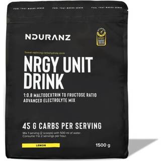 Nduranz Nrgy Unit Drink 1500 g - Energi-pulver til løbere, Unisex, Hvid