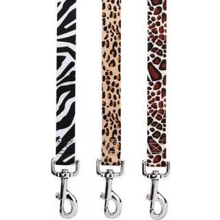 East Side Collection Animal Print Dog Leash 4-Feet x 5/8-tommer bly Zebra