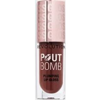 Makeup Revolution Pout Bomb Læbeglans Med forstørrende effekt Skygge Espresso Cool Nude 4.6 ml - 4.6 ml
