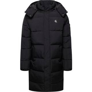 Crinkle Nylon Hooded Puffer Coat - Black - M