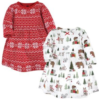 Hudson Baby Girls 'bomuldskjoler juleskov 0-3 m?neder