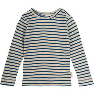 Petit Piao Deep Cobalt/dark Off White Stribet T-shirt Modal