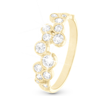 Christina Jewelry Bubbles ring i forgyldt - Str. 53