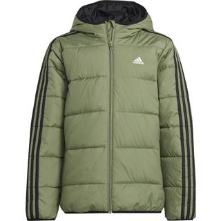 Essentials 3-Stripes Padded jakke - Tent Green / Black - 140