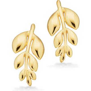Scrouples øreringe blad i 8 kt guld