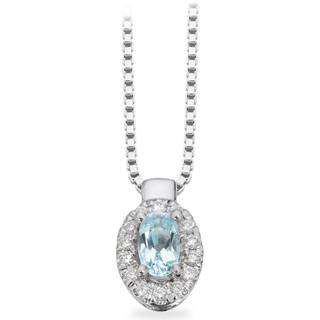 Scrouples Diana roset 0,07 H-W/SI aquamarin 14 kt. hvidguld