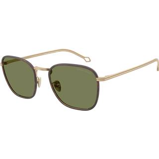 Giorgio Armani Mand AR6164J 30022A Solbriller Stål Guld Grøn Firkantet Normal