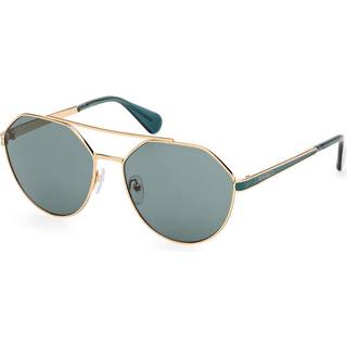 MAX&Co Kvinde MO0119 30N Solbriller Metal Guld Grøn Rund Normal