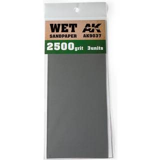 Wet Sandpaper 2500 Grit. 3 units