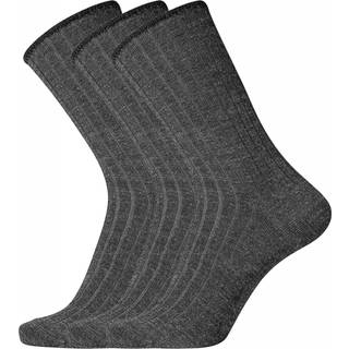 Dovre 3-pak Wool No-Elastic Socks - Darkgrey - Str 45/48