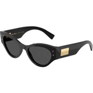 Dolce & Gabbana Kvinde DG4480 501/87 Solbriller Acetat Sort Grå Sommerfugl Normal