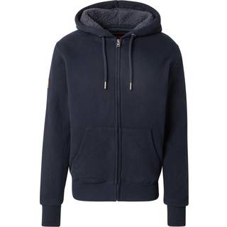 Superdry Borg Lined Zip Hoodie Navy