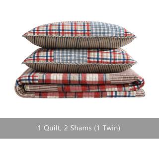 Eddie Bauer - Queen Quilt Set Reversible Cotton Bedding With Matching Shams Lightv?gts boligindretning til alle s?soner (Hawthorne Brown Queen)