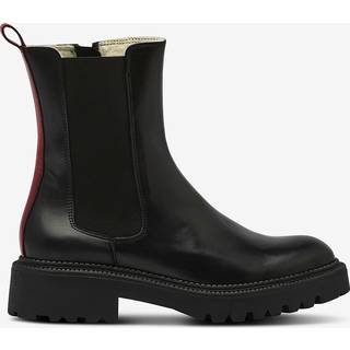 A7199 Støvler, Black Calf/Red, 41