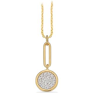 Scrouples vedhæng polet cubic zirkonia i forgyldt med kæde