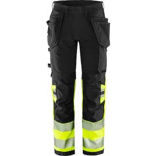 Fristads 134187 HiVis Green håndværker stretchbukser klasse 1 2643 GSTP / Arbejdsbukser Hi-Vis Gul/Sort C66