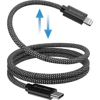 Smartline - Magnetisk Spiral USB-C til Lightning 1M - Sort