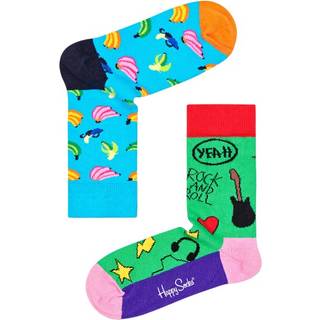 Happy Socks Rock Your Socks Friend Kids Sock - Blue/Green - 7-9 år